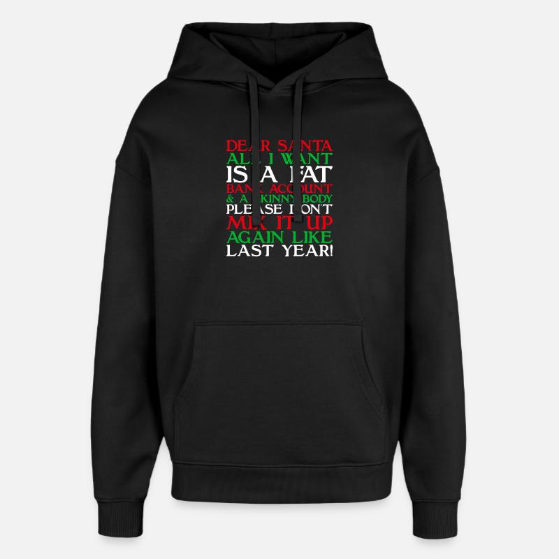 Lieber Weihnachtsmann - Oversized Unisex Hoodie von Stanley/Stella - Schwarz