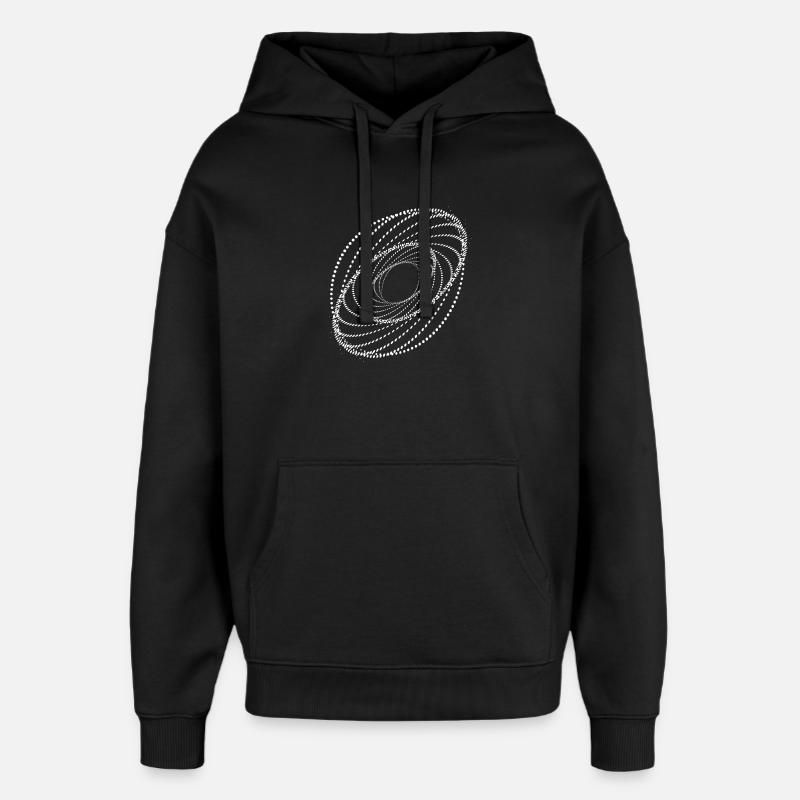 Dotted Spiral Vortex - Oversized Unisex Hoodie by Stanley/Stella - black
