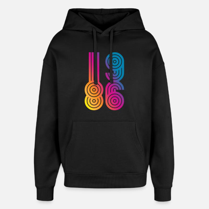 86 Huit Six 1986 - Sweat à capuche unisexe Stanley/Stella Oversized - noir