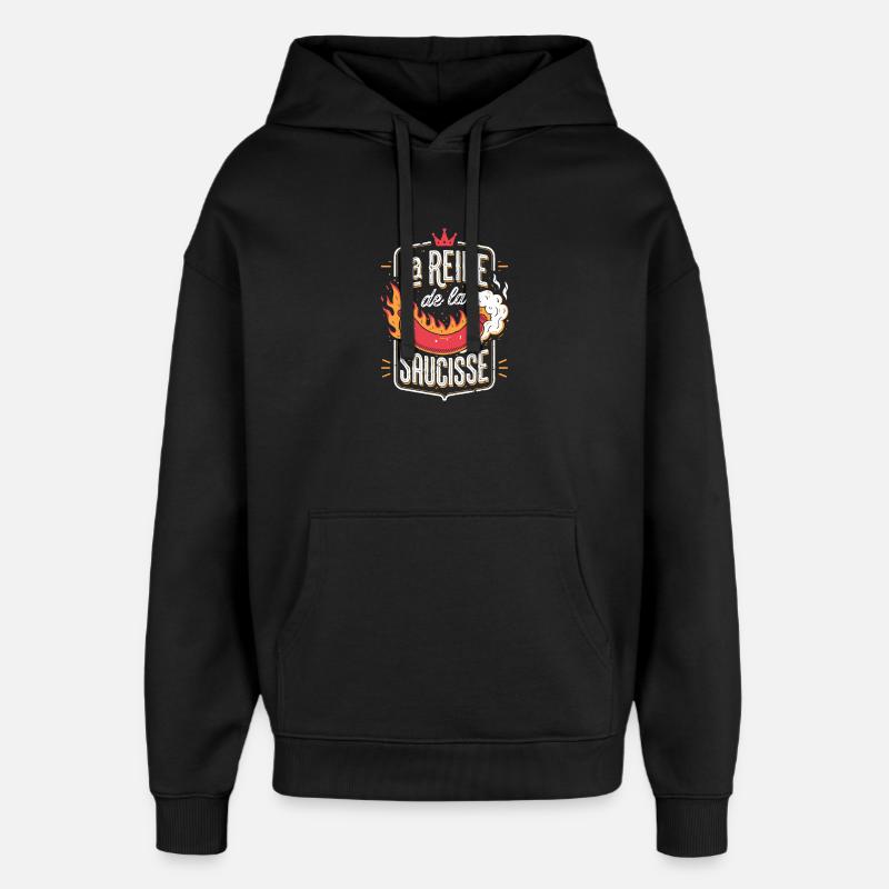 La Reine de la Saucisse - Sweat à capuche unisexe Stanley/Stella Oversized - noir
