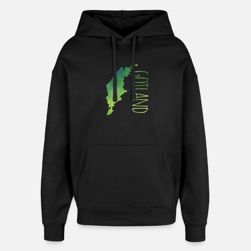 Gotland - Sweat à capuche unisexe Stanley/Stella Oversized - noir