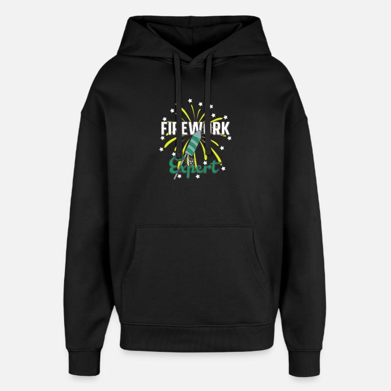 Firework Expert - Oversized Unisex Hoodie von Stanley/Stella - Schwarz