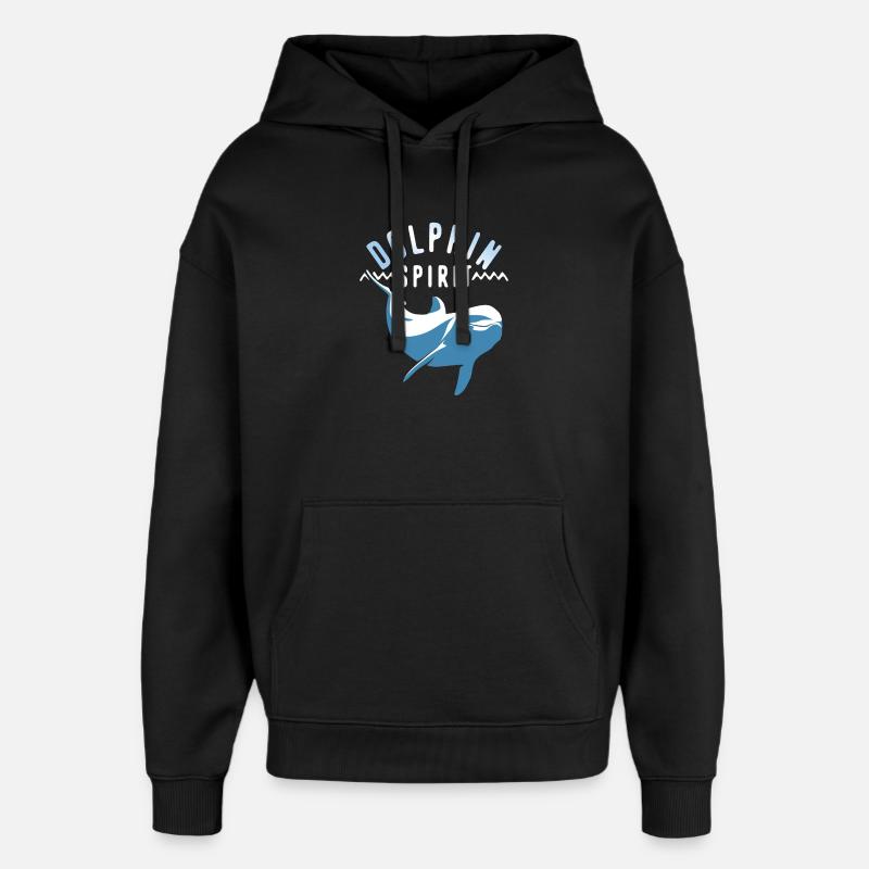 Die Seele des Delfins - Oversized Unisex Hoodie von Stanley/Stella - Schwarz