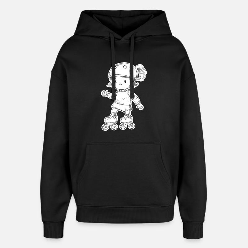 Patineur à roulettes - Sweat à capuche unisexe Stanley/Stella Oversized - noir