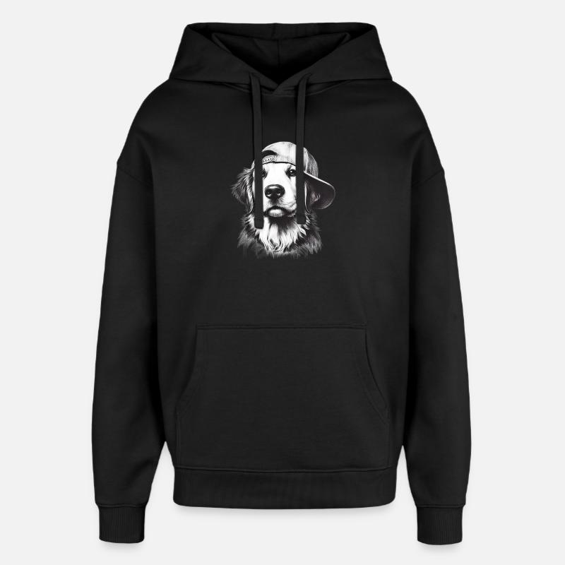 Chien - Sweat à capuche unisexe Stanley/Stella Oversized - noir