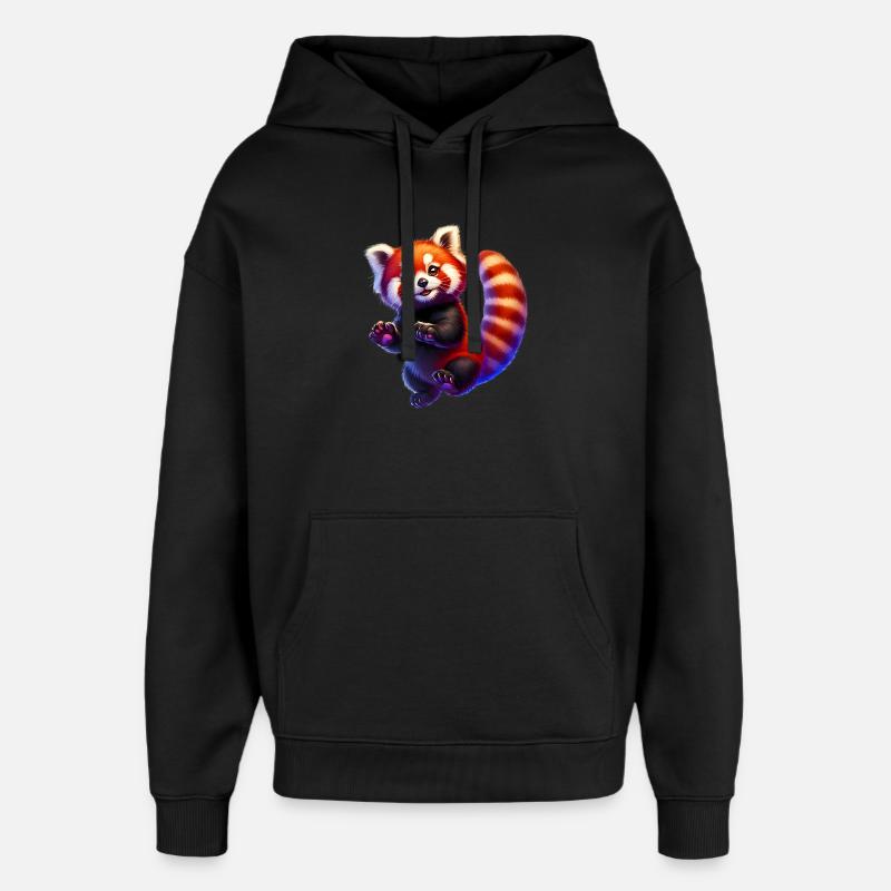 Petit panda - Sweat à capuche unisexe Stanley/Stella Oversized - noir