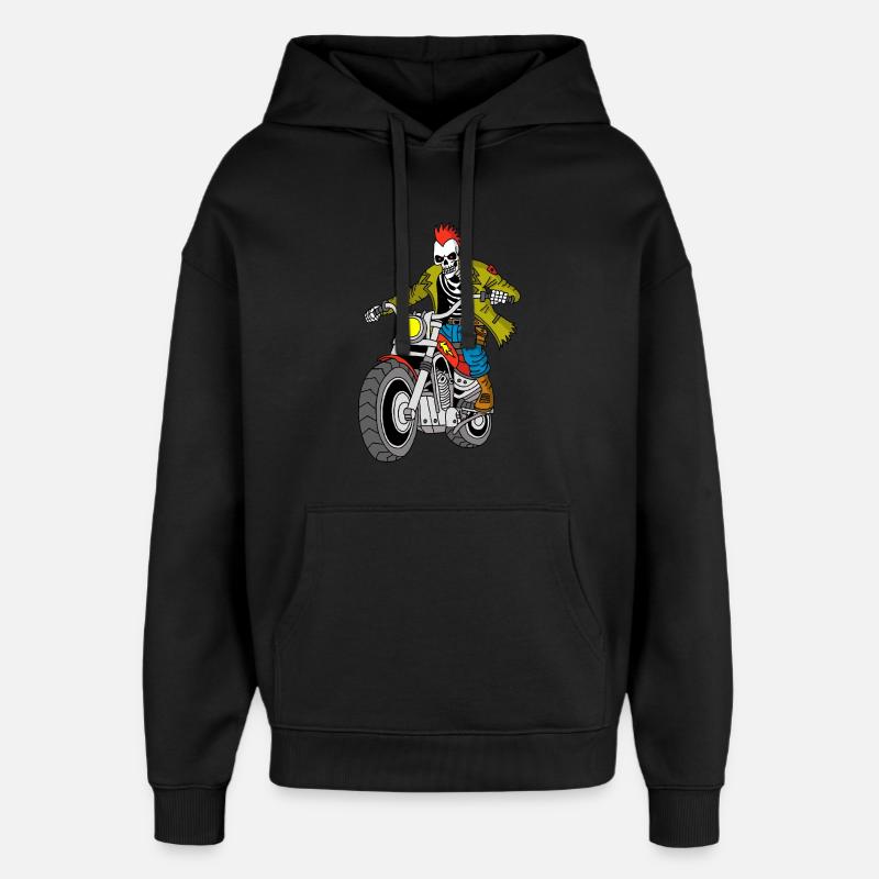 Motard de l'enfer - Sweat à capuche unisexe Stanley/Stella Oversized - noir