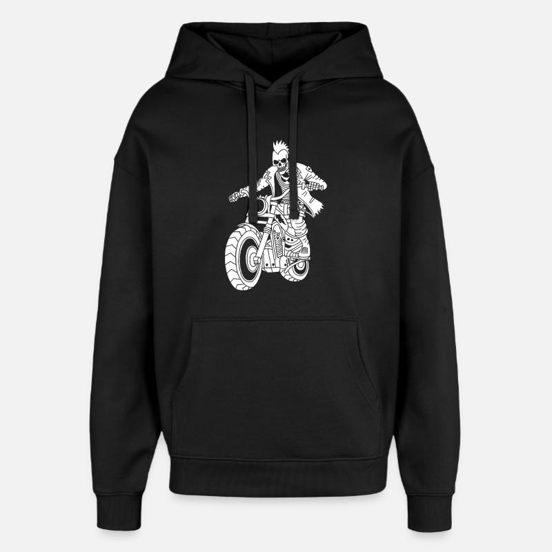 Hell Biker (Weiß) - Oversized Unisex Hoodie von Stanley/Stella - Schwarz