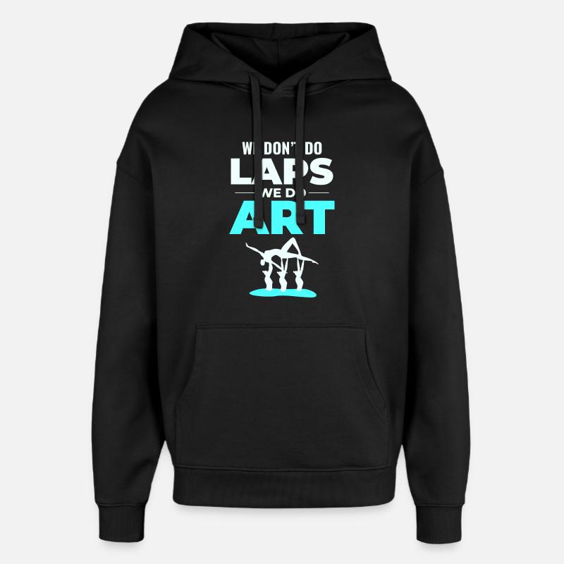 Tanz Akrobat Illustration Synchronschwimmen - Oversized Unisex Hoodie von Stanley/Stella - Schwarz