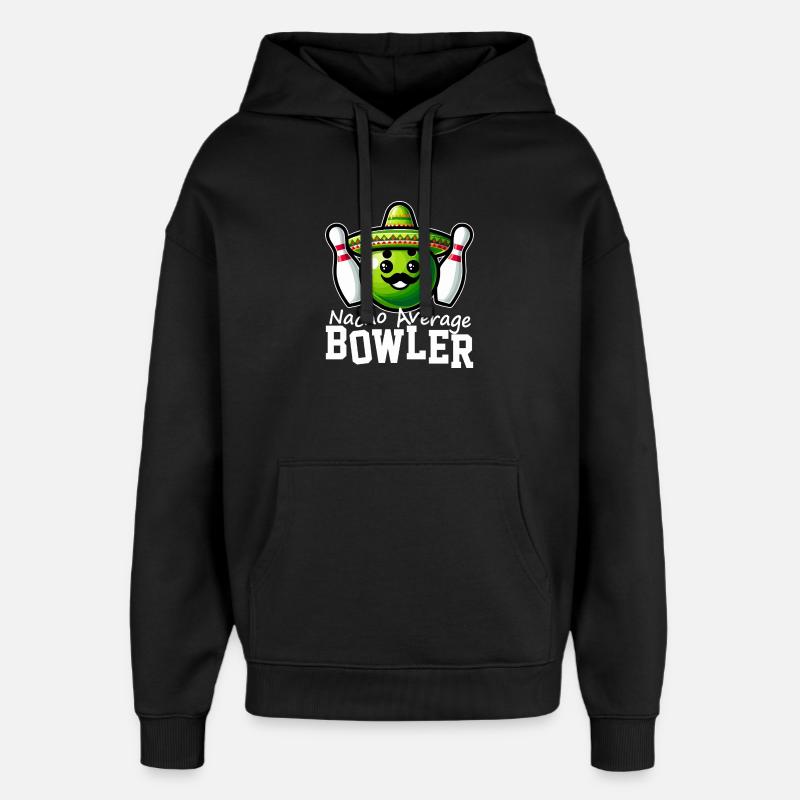 Nacho Durchschnittlicher Bowler - Oversized Unisex Hoodie von Stanley/Stella - Schwarz