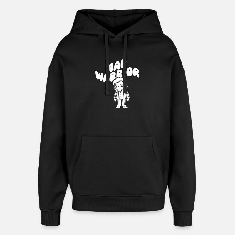 Nap Warrior Schlafheld Illustration - Oversized Unisex Hoodie von Stanley/Stella - Schwarz