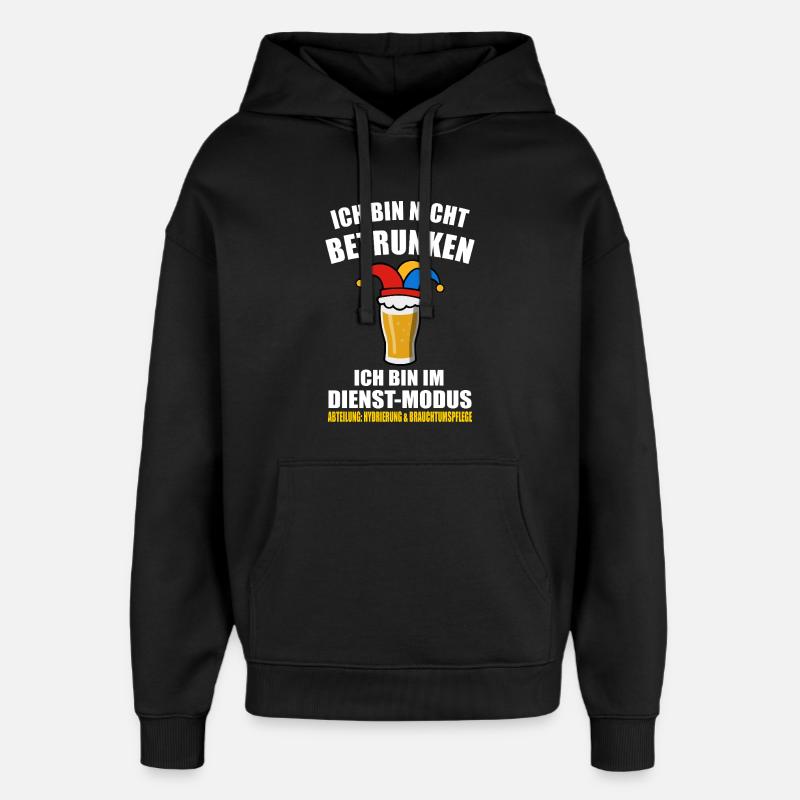 Je ne suis pas ivre - Carnaval - Sweat à capuche unisexe Stanley/Stella Oversized - noir