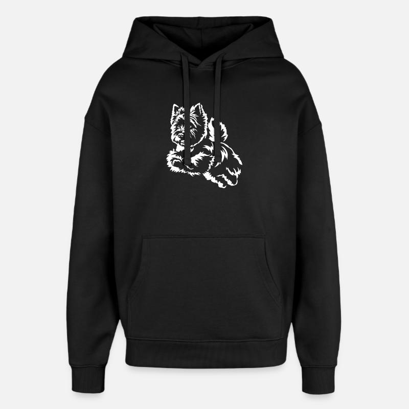 Cairn Terrier "Black Edition" - Oversized Unisex Hoodie by Stanley/Stella - black