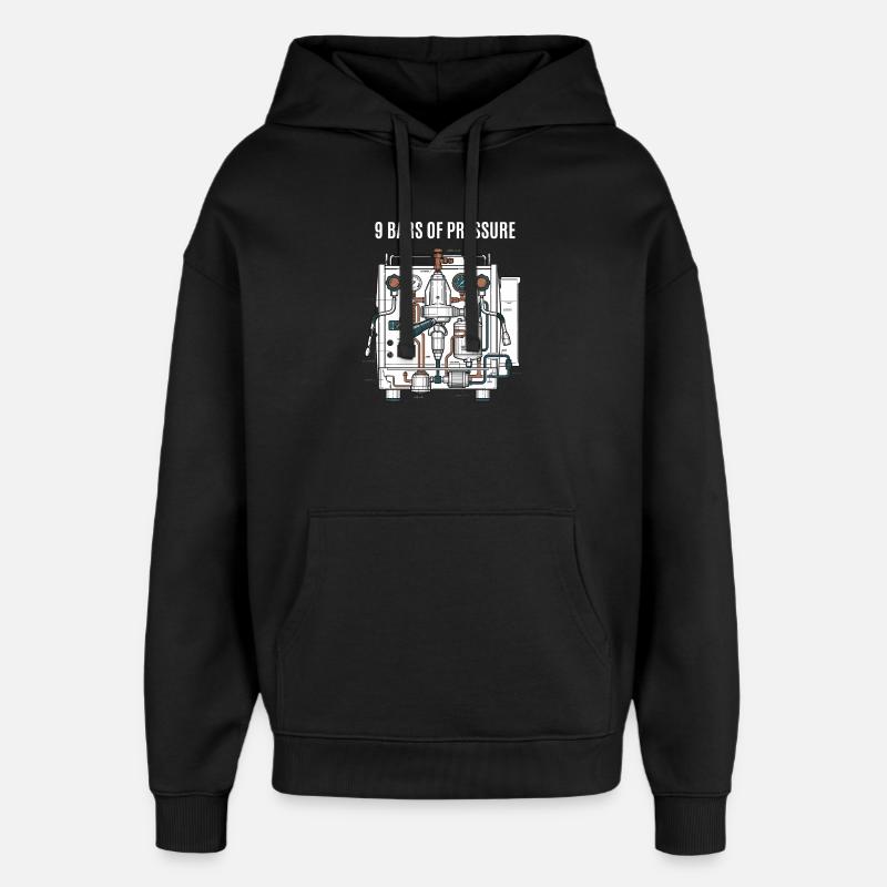 Pression du café - Sweat à capuche unisexe Stanley/Stella Oversized - noir