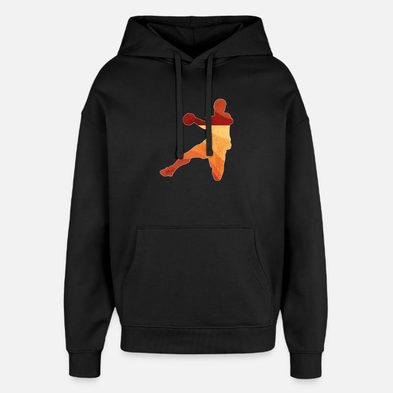 Dunk au basket en rétrogradient - Sweat à capuche unisexe Stanley/Stella Oversized - noir