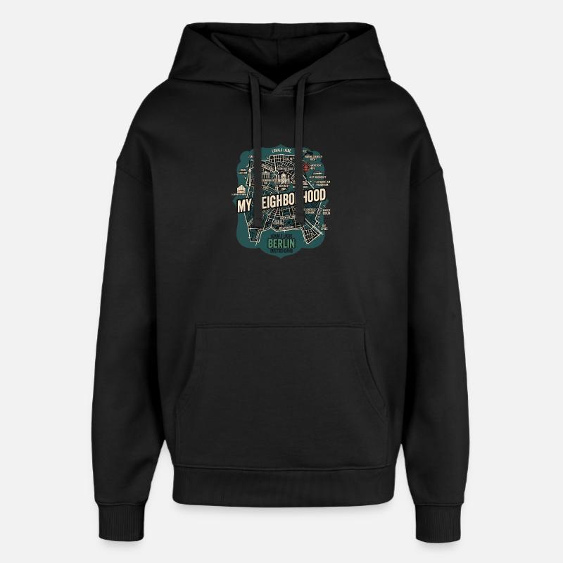 Berlin Meine Nachbarschaft - Oversized Unisex Hoodie von Stanley/Stella - Schwarz