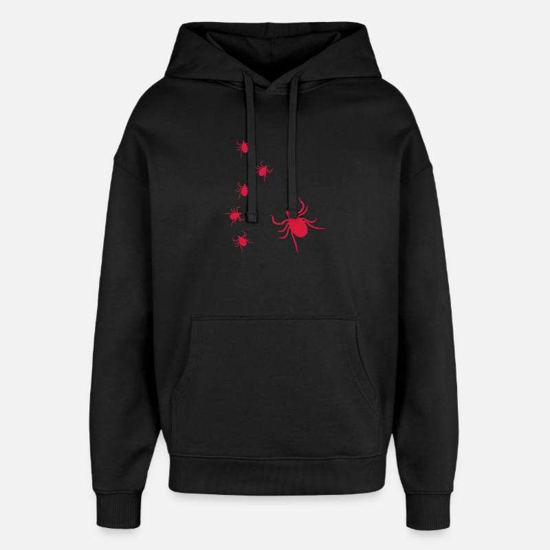 Tiques - Sweat à capuche unisexe Stanley/Stella Oversized - noir