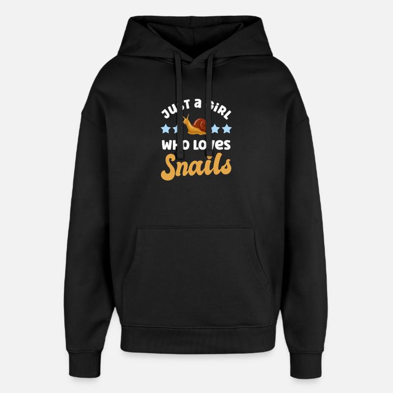 Escargots d’escargot - Sweat à capuche unisexe Stanley/Stella Oversized - noir