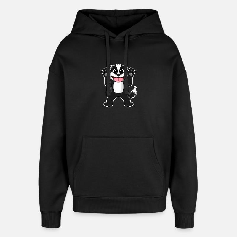 grevling grevling - Stanley/Stella Oversized Hettegenser unisex - svart