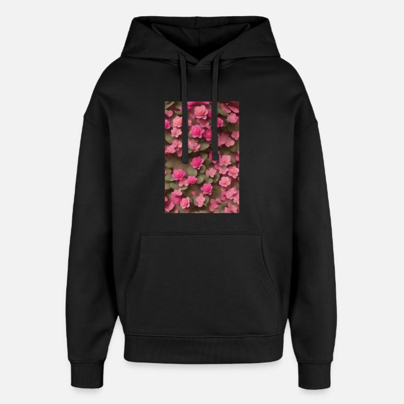 Blumen Kunst - Oversized Unisex Hoodie von Stanley/Stella - Schwarz