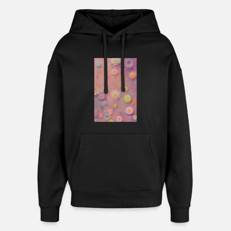 Art floral - Sweat à capuche unisexe Stanley/Stella Oversized - noir