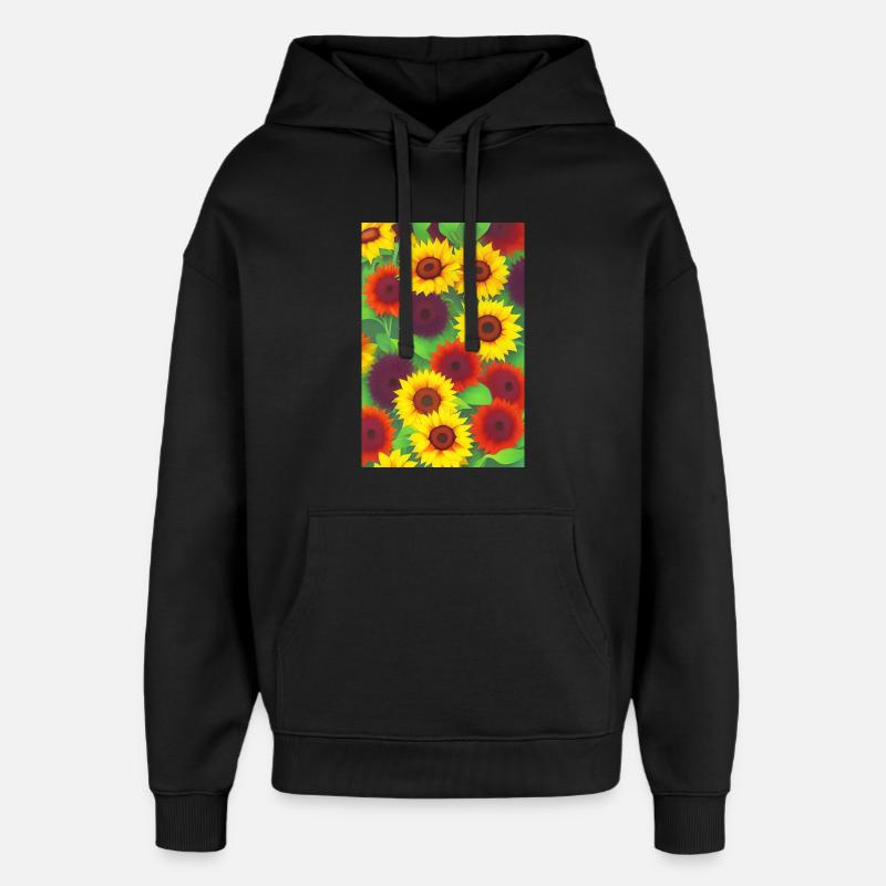 Tournesols - Sweat à capuche unisexe Stanley/Stella Oversized - noir