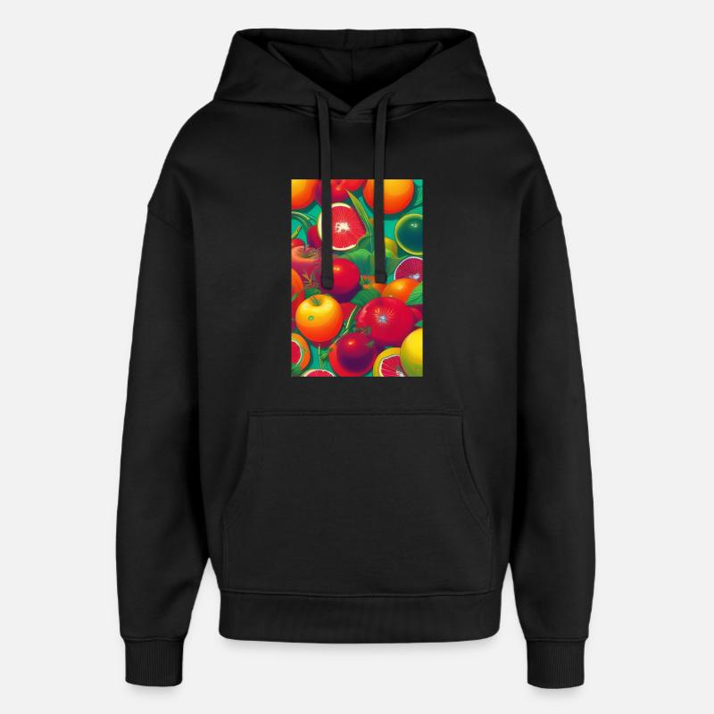 Fruit - Sweat à capuche unisexe Stanley/Stella Oversized - noir