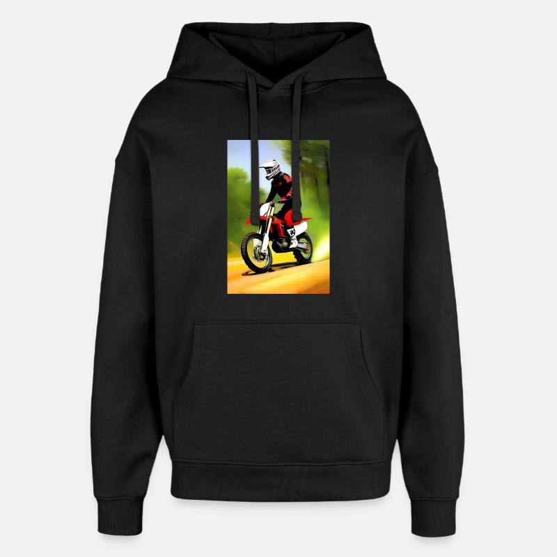 Équitation en motocross - Sweat à capuche unisexe Stanley/Stella Oversized - noir