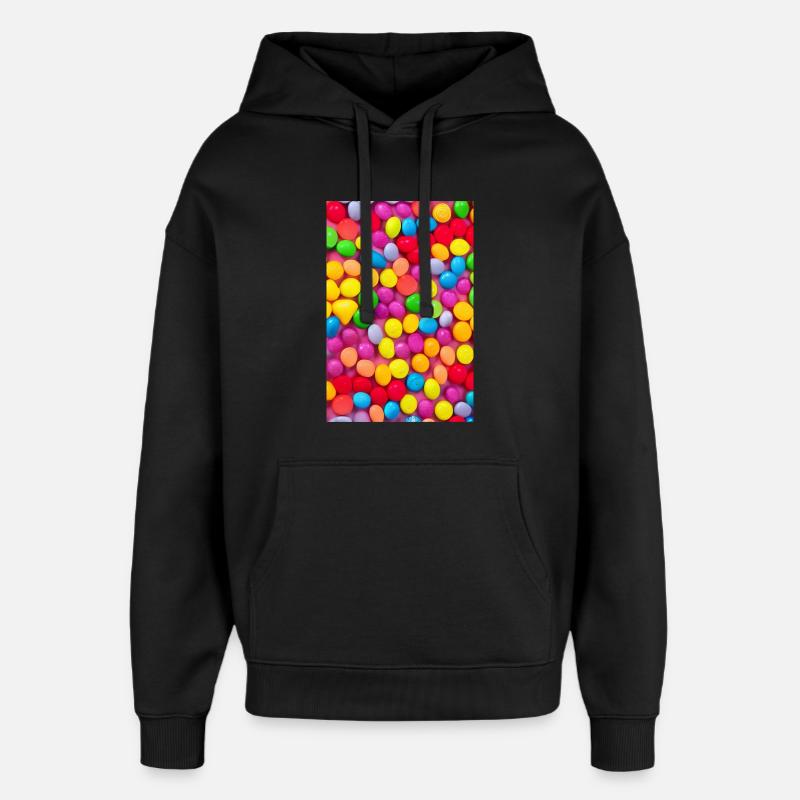 Bonbons - Sweat à capuche unisexe Stanley/Stella Oversized - noir