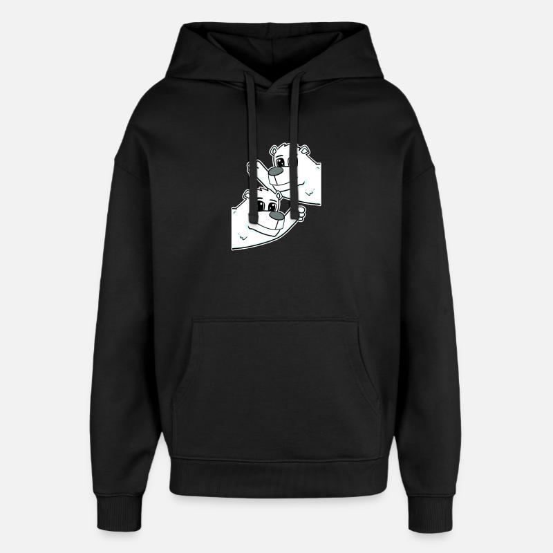 Polar Bear Polar Bear - Oversized Unisex Hoodie by Stanley/Stella - black