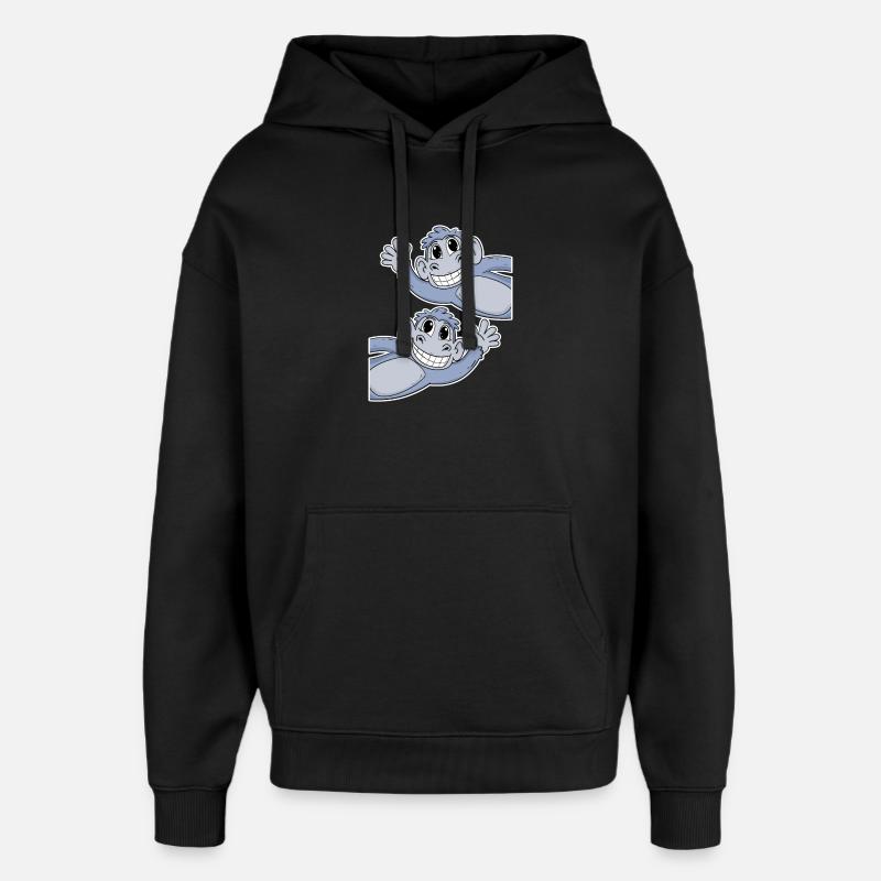 Affe Affen - Oversized Unisex Hoodie von Stanley/Stella - Schwarz