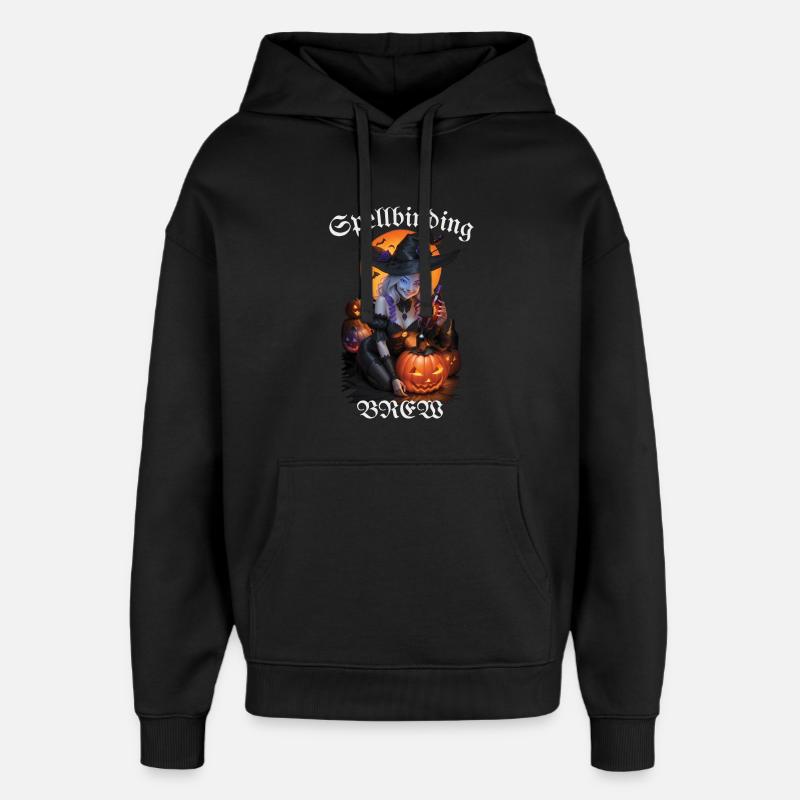 Spellbinding Halloween Beer - Oversized Unisex Hoodie by Stanley/Stella - black
