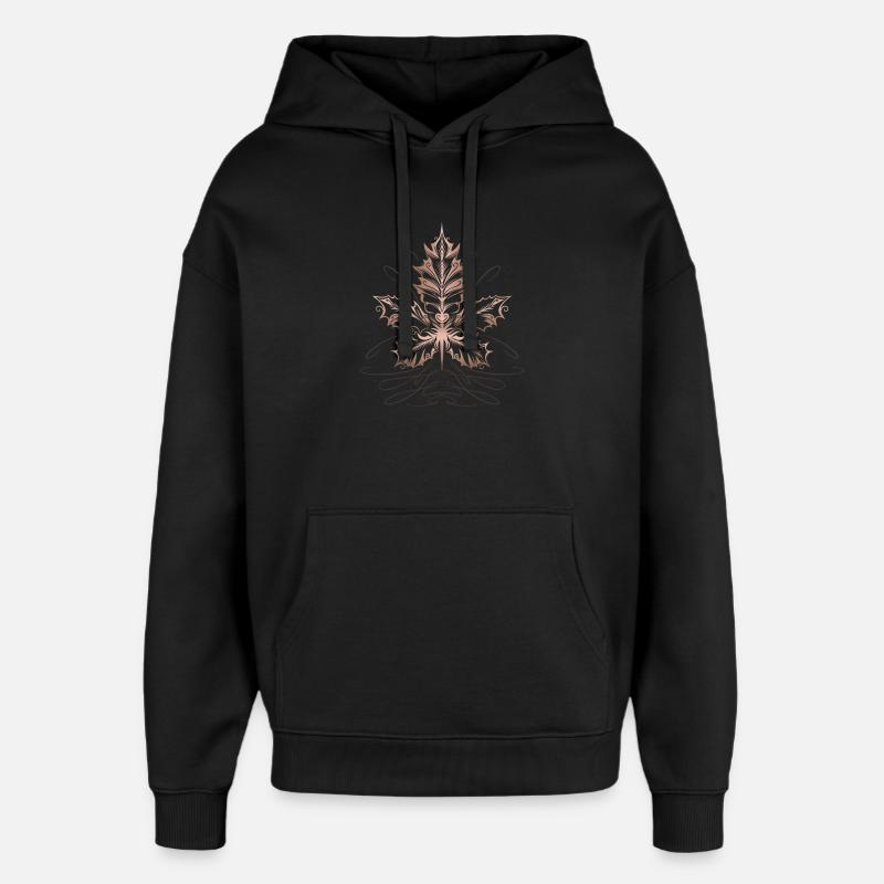 Feuille D’érable, Feuille, Feuillage, Automne - Sweat à capuche unisexe Stanley/Stella Oversized - noir