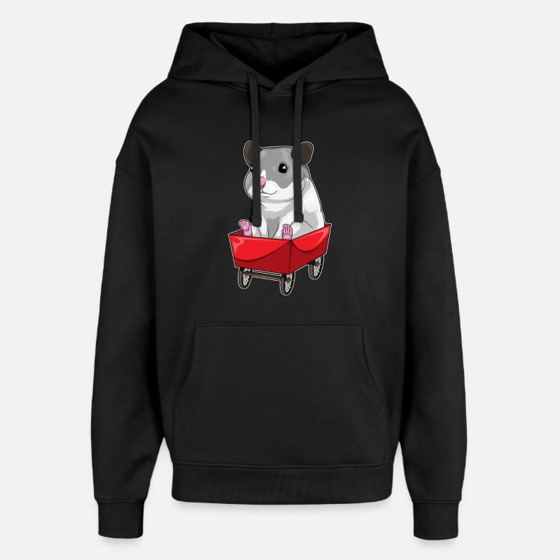 Brouette de hamster - Sweat à capuche unisexe Stanley/Stella Oversized - noir