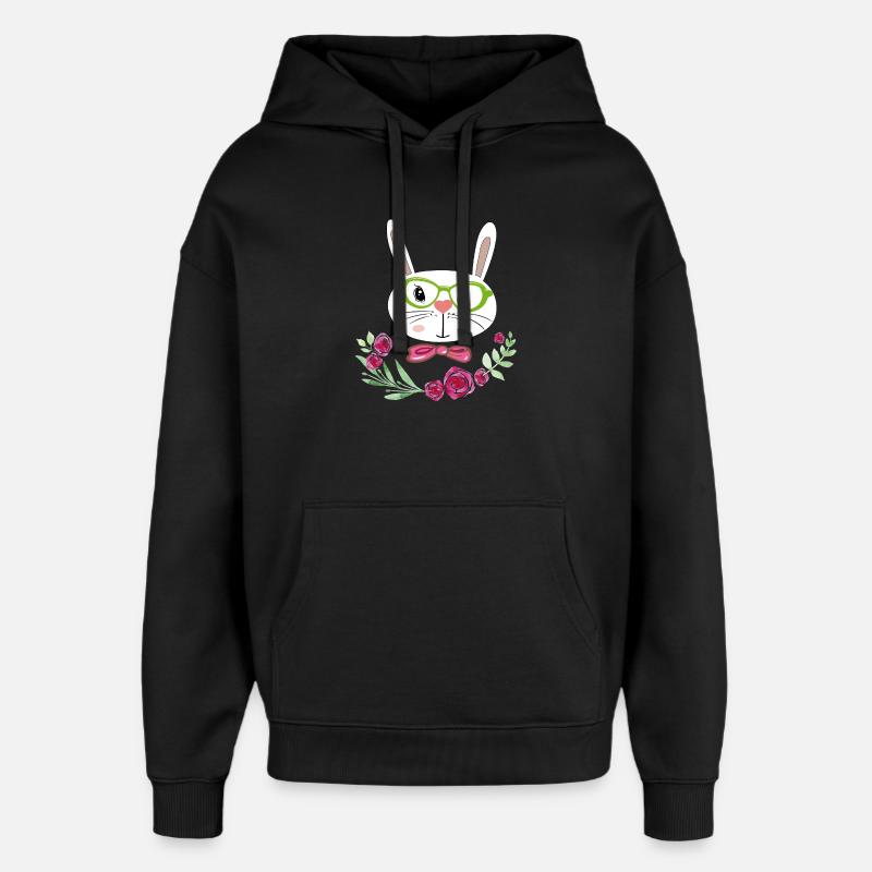 Lapin de Pâques Pâques - Sweat à capuche unisexe Stanley/Stella Oversized - noir