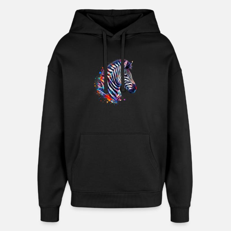 Zebra - Oversized Unisex Hoodie von Stanley/Stella - Schwarz
