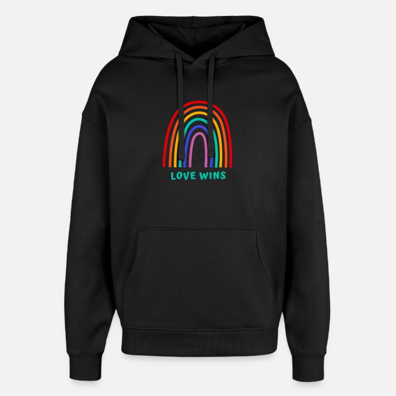 Liebe siegt - Oversized Unisex Hoodie von Stanley/Stella - Schwarz