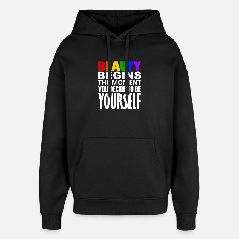 LGBTQIA+ - Oversized Unisex Hoodie von Stanley/Stella - Schwarz