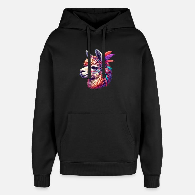 Alpaga - Sweat à capuche unisexe Stanley/Stella Oversized - noir