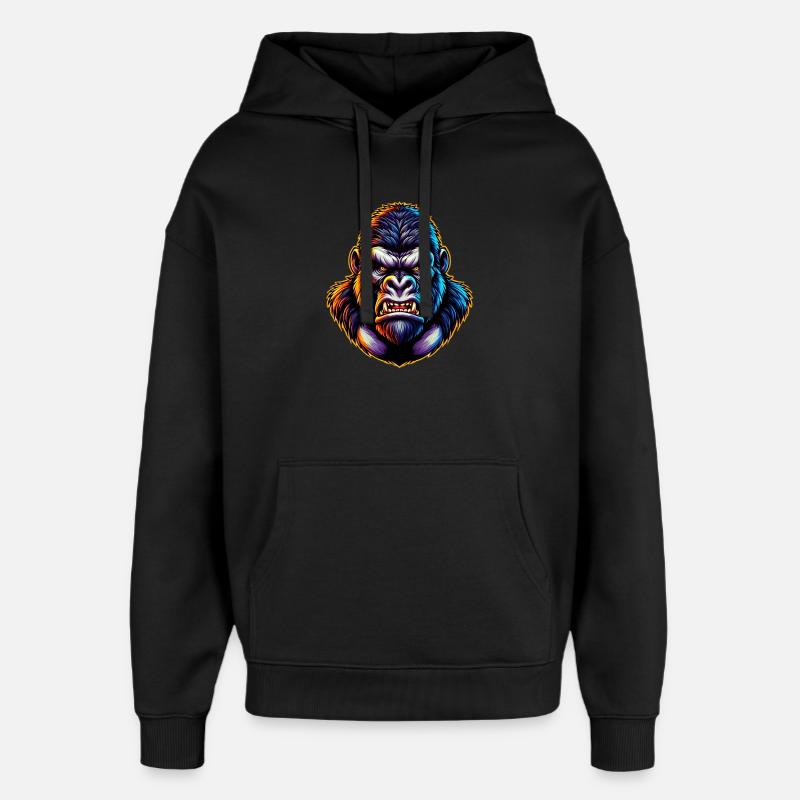 Gorilla - Oversized Unisex Hoodie von Stanley/Stella - Schwarz