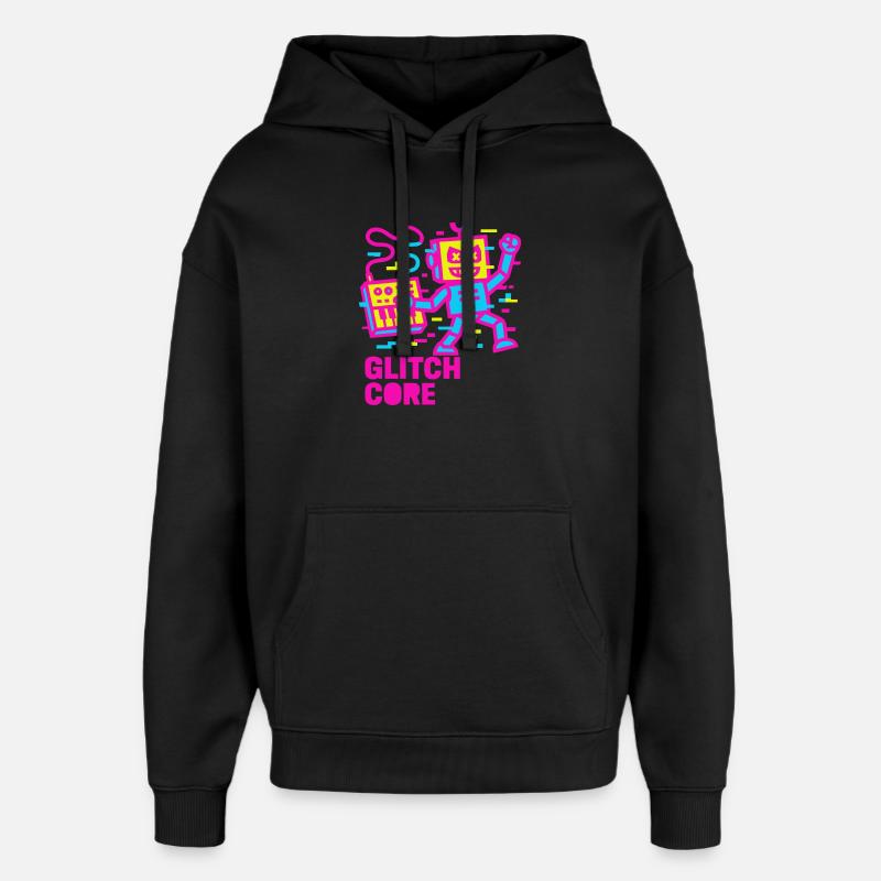 Glitchcore! - Oversized Unisex Hoodie von Stanley/Stella - Schwarz