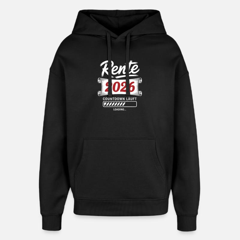 Rente 2026 Countdown Läuft - Oversized Unisex Hoodie von Stanley/Stella - Schwarz
