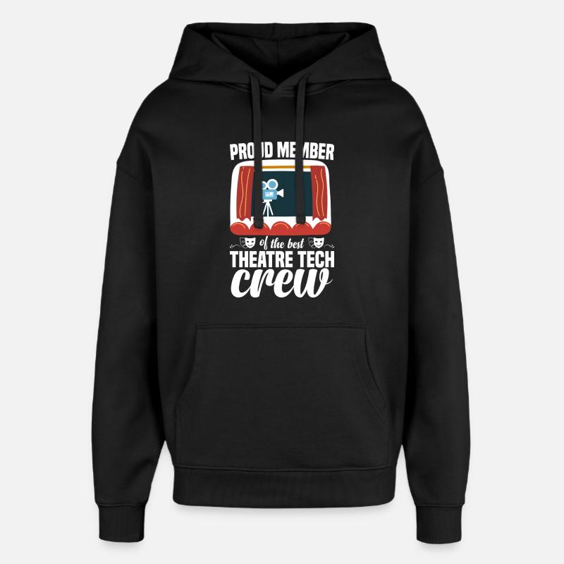 Theatertechniker, Bühnenarbeiter, Theaternerd - Oversized Unisex Hoodie von Stanley/Stella - Schwarz