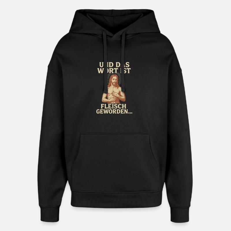 Angelus : Et la Parole devint chair... - Sweat à capuche unisexe Stanley/Stella Oversized - noir