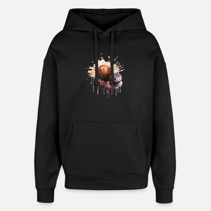 Schokolade Pralinen Süßigkeiten - Oversized Unisex Hoodie von Stanley/Stella - Schwarz