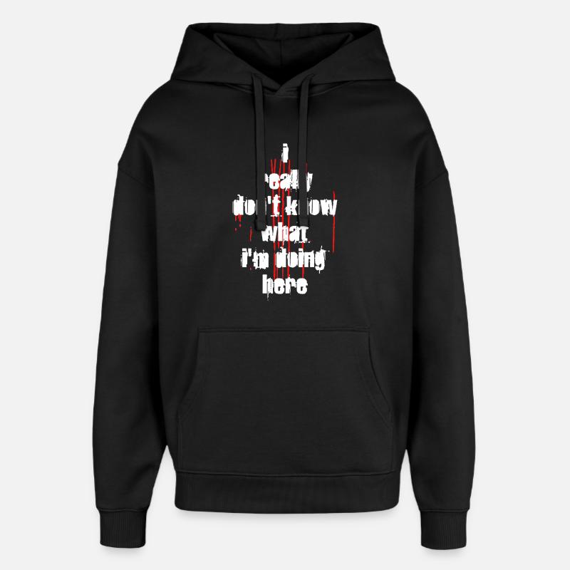 IRDKWIDH OOTW - Oversized Unisex Hoodie von Stanley/Stella - Schwarz
