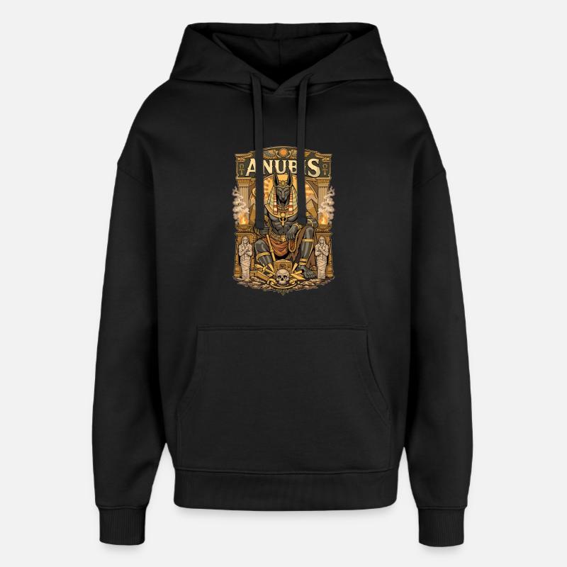 Trône d’Anubis - Sweat à capuche unisexe Stanley/Stella Oversized - noir