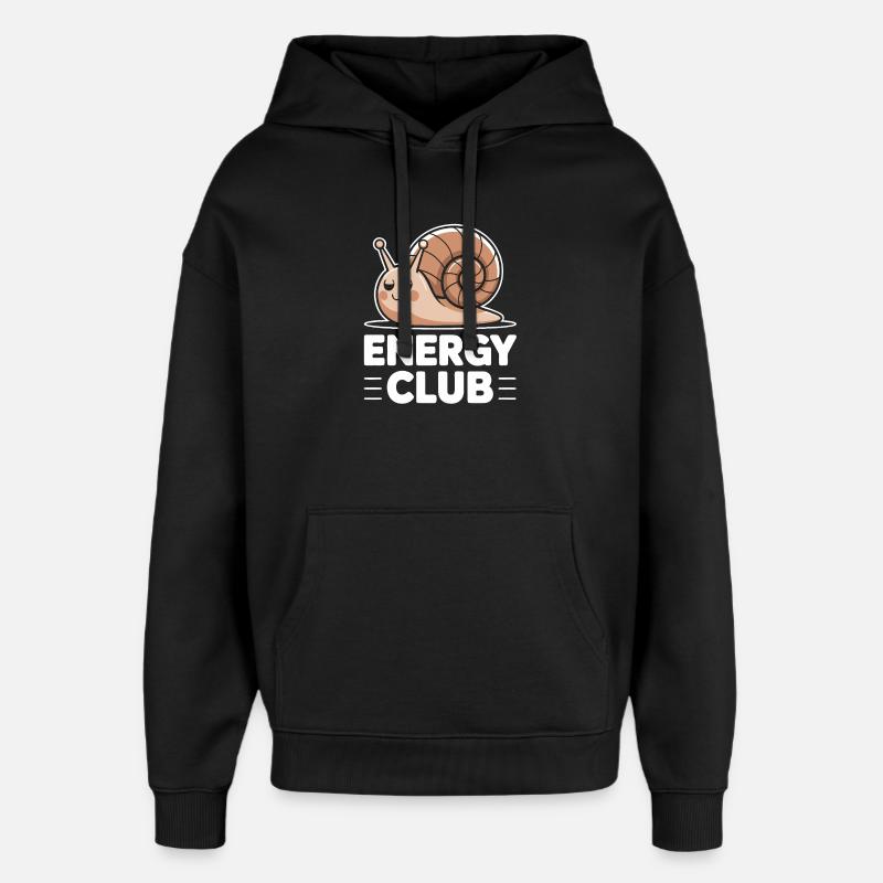 Escargot du Club d’Énergie - Sweat à capuche unisexe Stanley/Stella Oversized - noir