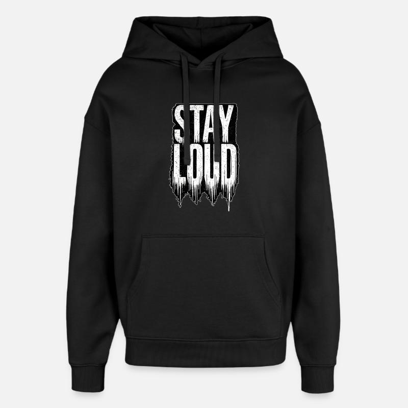 Reste fort - Sweat à capuche unisexe Stanley/Stella Oversized - noir