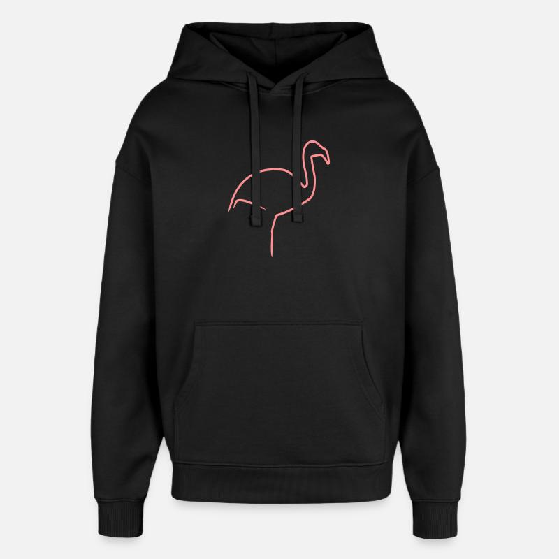 flamant - Sweat à capuche unisexe Stanley/Stella Oversized - noir